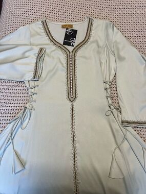 Dubai Kaftan with Beaded Trim